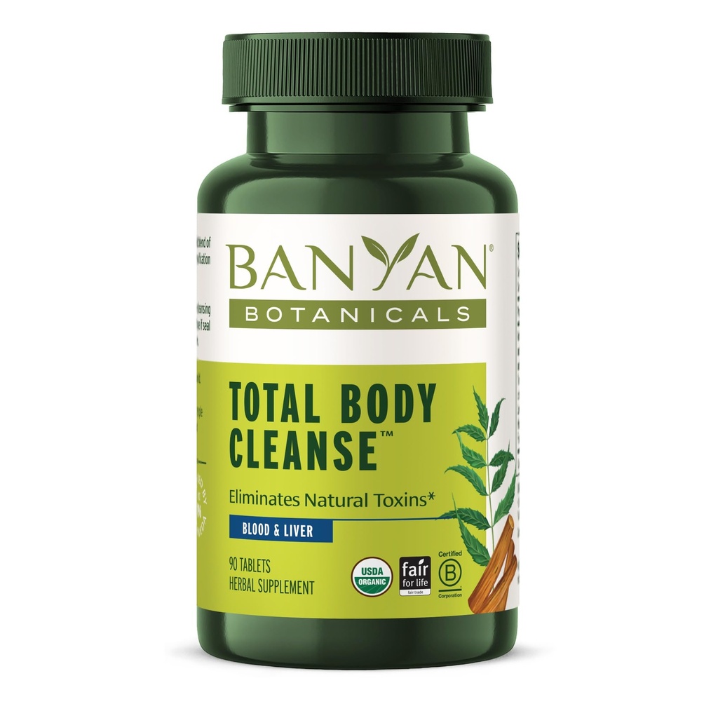 Banyan Botanicals Total Body Cleanse – Økologisk rengjøring Supplement med Amla & Manjistha – støtter sunn digestion, Detox, & naturlig rengjøring* – 90 tabletter – Ikke GMO Sustainablely Sourced Vegan