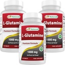 Beste Naturals L-Glutamin 1000 mg 180 tabletter (180 tall (pakke på 3))