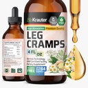 BIO KRAUTER Ben Cramps Tinktur med Quinine - Ginger & Kamille flytende ekstrakter for ben Cramps - naturlig alkohol & sukker gratis formel - Vegan Drops 4 Fl.Oz.