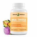 Naturlig velvære Melk Thistle med artisjoke & gurkemeie – Avansert Liver Support Supplement for detox, regenerering og antioksidant beskyttelse – Støtter Liver Cleanse, Digestion og total velvære