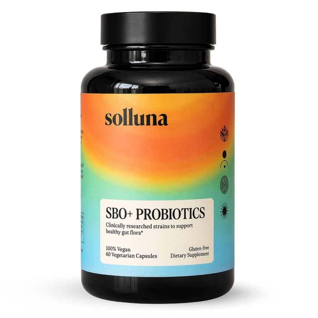 Feel Good SBO Probiotika — Jordbasert Organisme (SBOs), Prebiotika, Postbiotika, Humic Acid, Shilajit, Chaga & Tyrkia Tail Mushroom for Digestion — Solluna av Kimberly Snyder (60CT) Vegan & Ikke-GMO