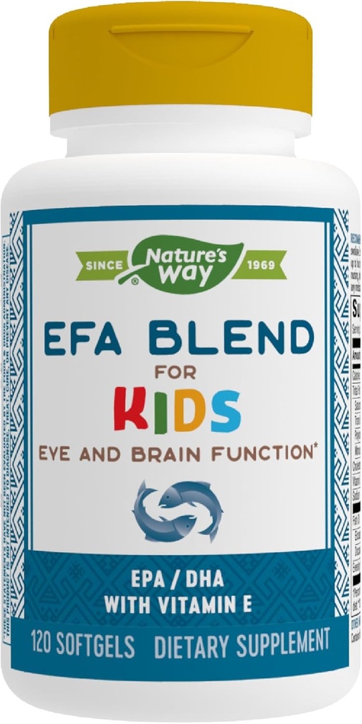 Naturens måte EFA blanding for barn med vitamin E, støtter øye og hjernefunksjon*, 120 Softgels