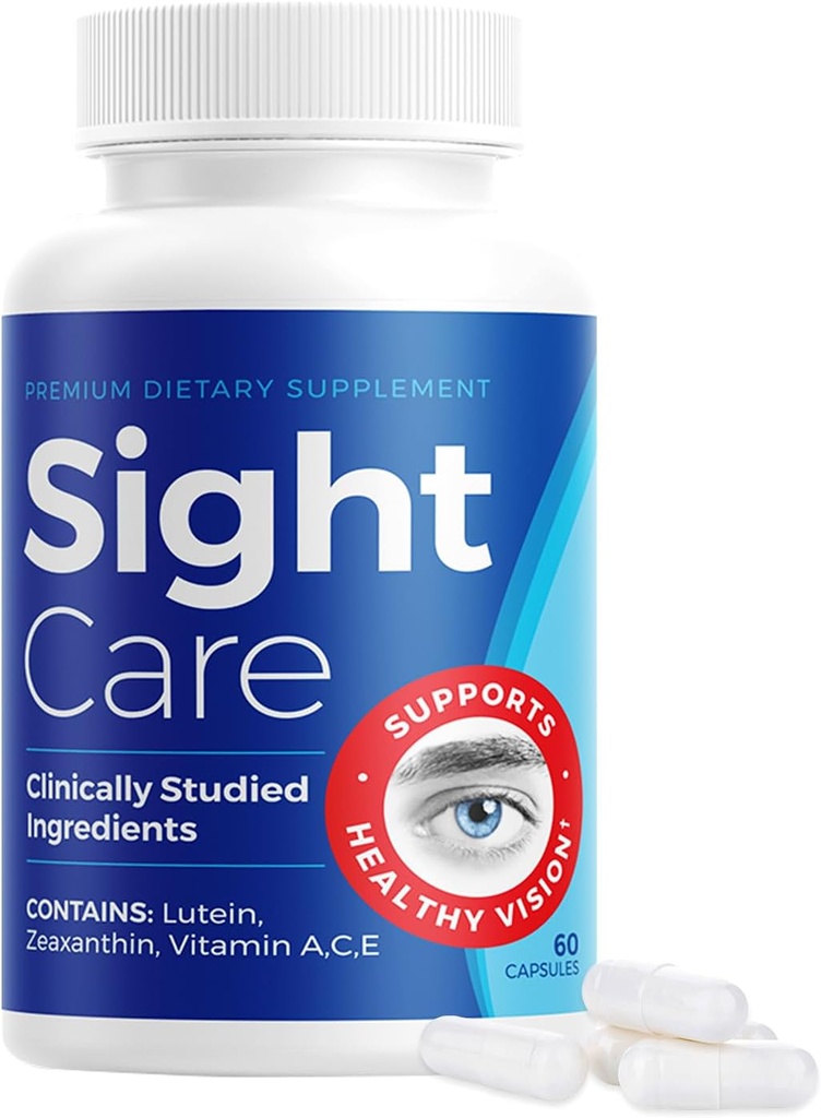 SightCare - Vision Support Supplement - Naturlig Formel for øyehelse, klarhet og fokus - Avansert øyestøtte, 60 kapsler - 2 piller daglig
