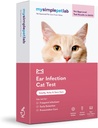 MySimplePetLab Katt Øreinfeksjon Test Kit, Vet Godkjent, Detekterer Yeast & Bakterier, Mail-in Kit, Raske resultater, Nem hjemme bruk for lukt, kløende ører, støtter katten øre helse