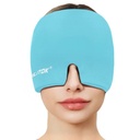EXQUISLIFE Migrene hodepine Relief Cap, Gel Ice Head Wrap, Varm og kald terapi, hodepine Øyemaske for Sinus, Puffy Eyes, Tension og Stress Relief (Blue)