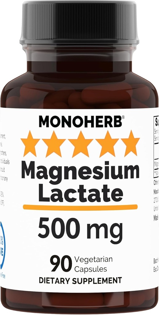 Magnesium Lactate 500 mg - 90 Vegetariankapsel