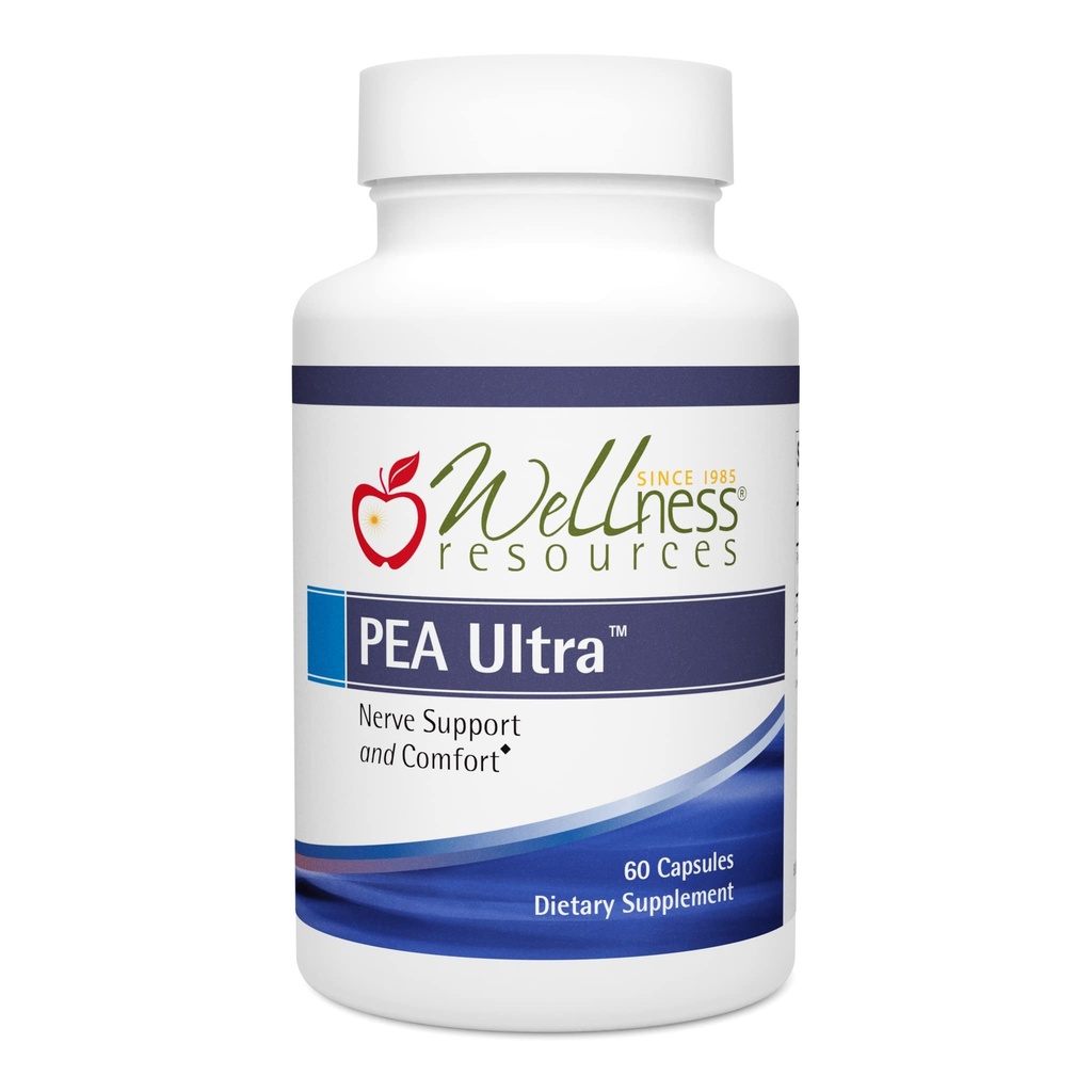 Velvære ressurser Pea Ultra med Levagen + høy absorpsjon Pea Supplement for mindre smerte, felles helse, søvn støtte, hjerne helse & stress støtte - Palmitoyletanolamid 300 mg, 60 kapsler