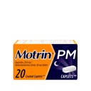 Motrin PM smerte relief caplets med 200 mg ibuprofen & 38 mg difenhydramin soveapparat, natt smerte leever for mindre smerter og smerter hjelper deg å falle søvn og holde seg sovende, 20 ct