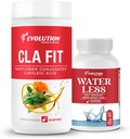 Evolution Advance Sport Nutrition CLA Fit – Saflower Conjugated Linoleic Acid Supplement, støtte Lean Muscle Mass, fremme energi (90 Softgels) + Vann mindre – reduserer vanntetthet (60 kapsler)