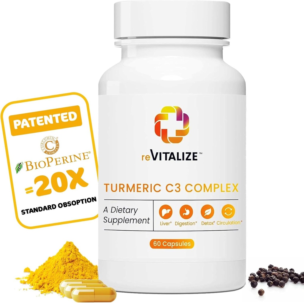 Turmeric Curcumin Supplement 60 Serveringer - Støtter felles helse | BioPerine Black Pepper ekstrakt med 500 mg kapsler, Curcuminoids 475mg | Hjelper Liver funksjon, Digestion og bedre absorpsjon