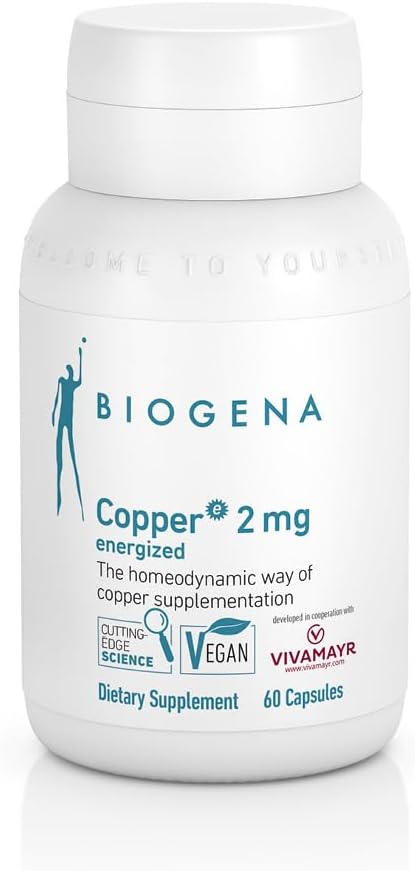 Biogena kobber 2 mg energiisert - i lett absorbert og godt tolerert Citrat skjema - 60 kapsler