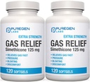P Puregen Labs Extra Styrke Gass Relief Softgels med Simeticone 125 mg | Rask lindring av trykk, bloating og smertefull Discomfort – 2 Pakke | Totalt 240 Softgels