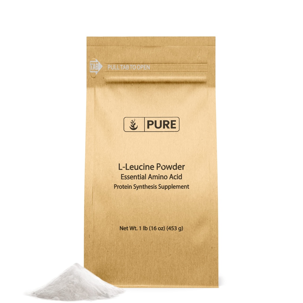 Rene originale ingredienser L-Leucine (1lb) pulver, essensiell aminosyre Supplement, Lab-Verifisert