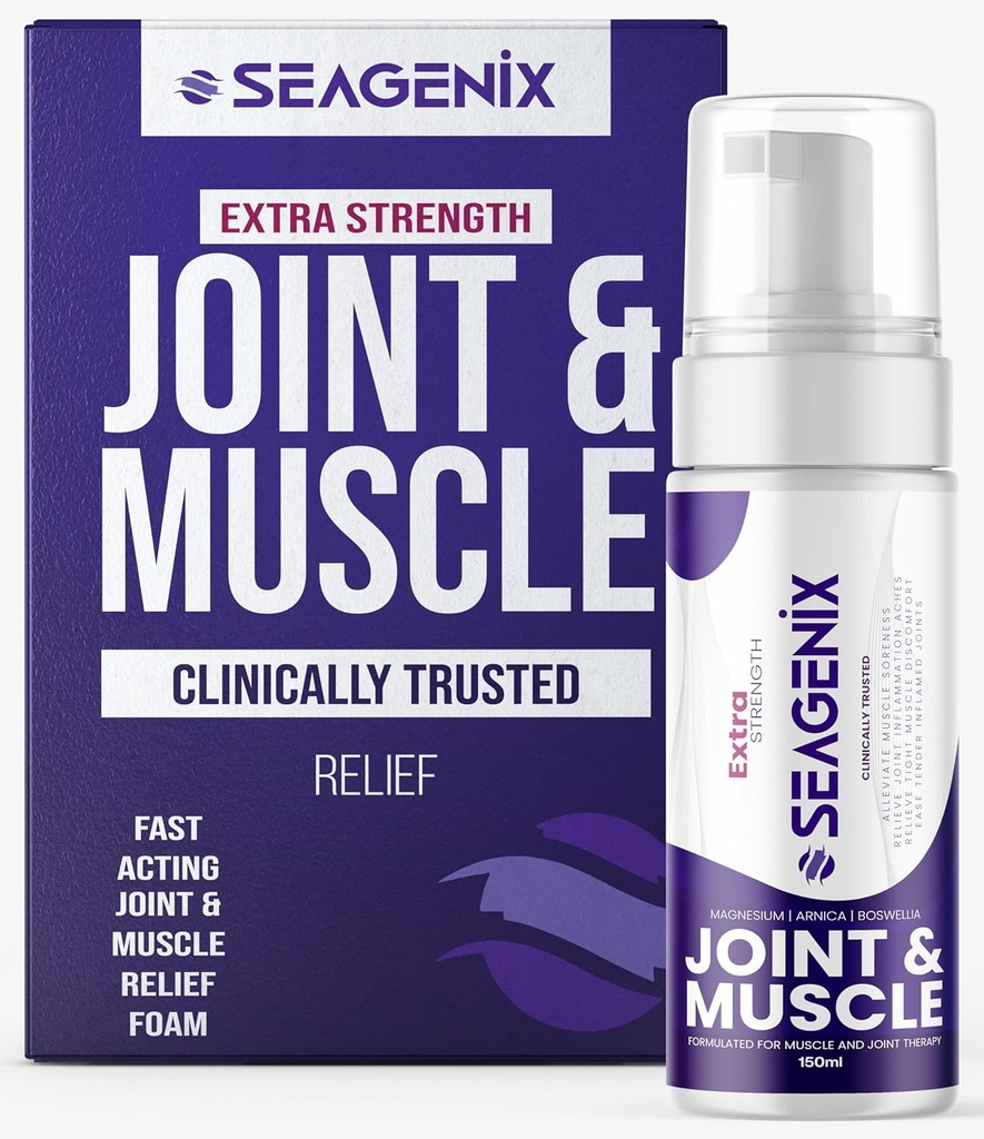 Ekstra styrke muskel + leddskum - Magnesium | Boswellia | Arnica | Formula - ledd og muskel relief - Ease inflamede ledd og muskler - alle naturlige – ledd + muskel relief