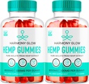 (2 pakke) Harmony Glow Gummies, Harmony Glow Hempies, Harmony Glow Supplement, Harmony Glow Natural Hamp, HarmonyGlow Hampies, Harmony Glow Multivitamin Gummies, 60 Gummies i 2 måneder
