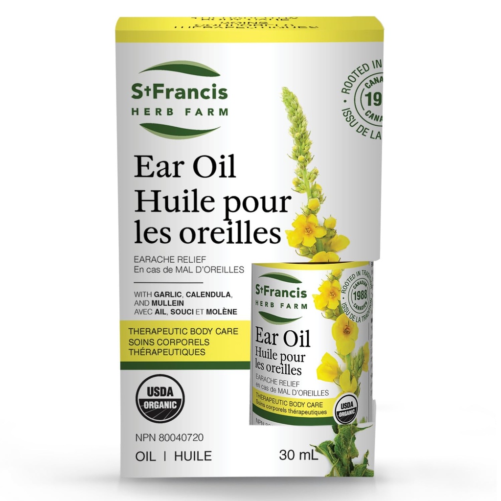 ST FRANCIS HERB FARM organisk øreolje, 30 ML