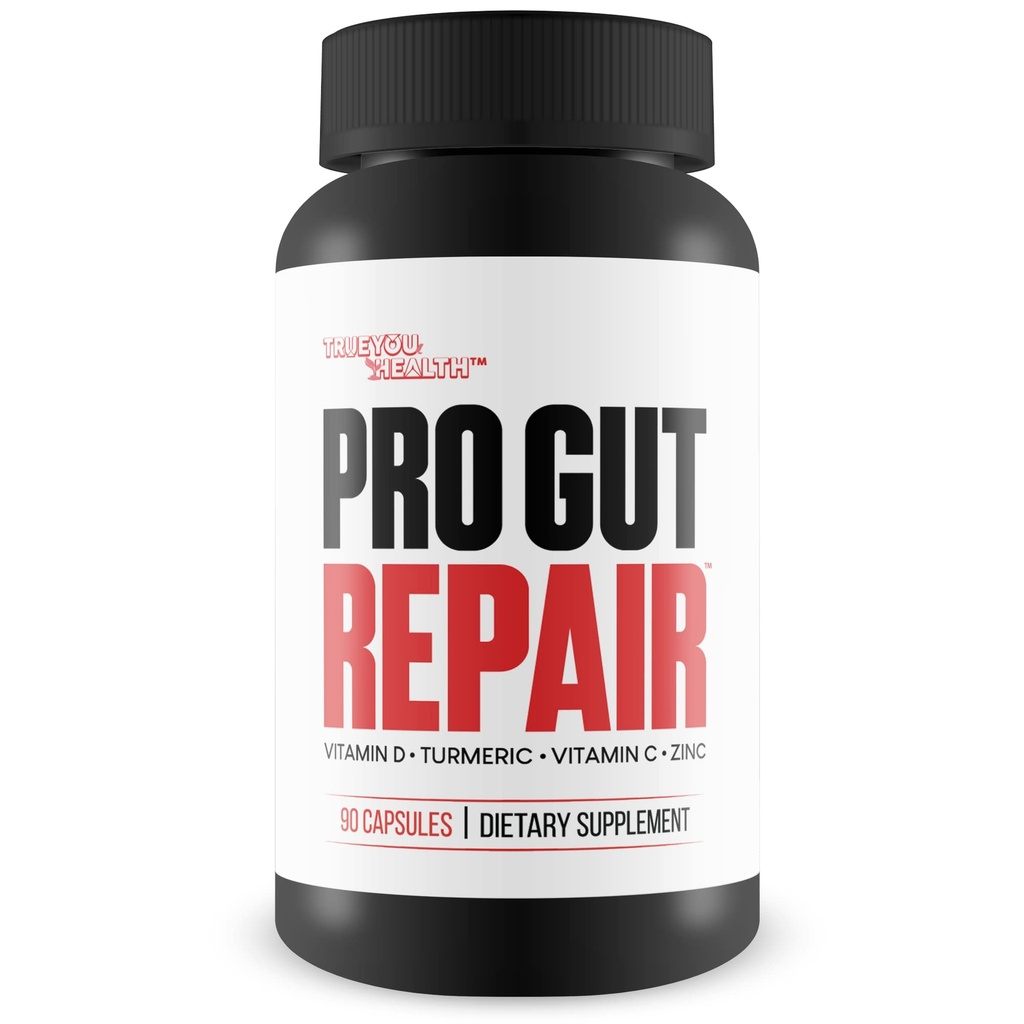 Pro Gut Repair - Leaky Gut Repair Kosttilskudd - høy fiber naturlig formel m/Vitamin C & vitamin D - Turmeric - Zinc Gut Lining Repair Support - Fremme digestiv helse