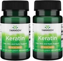 Swanson Keratin (fra tibetansk ull) - naturlig kosttilskudd for å fremme sunne ledd, hår, hud og negler - hjelper nourish sunne sammenhengende vev - (60 kapsler, 50 mg hver) (2 pakke)