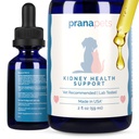 PranaPets Nyre Helse Støtte Supplement for katter | Naturlig støtter sunn nyrefunksjon i katter | Herbal Formula hjelper inflammasjon og symptomer på nyreproblemer