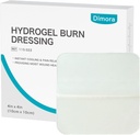 Dimora Hydrogel Burn Dressing 4" x 4" - Burn og sår Dressing Øyebliksbillede for mindre branner og sår, Soothing Moist Burn Pads for 1.-2. grad Burns, Cuts, Abrasions(10 greve)