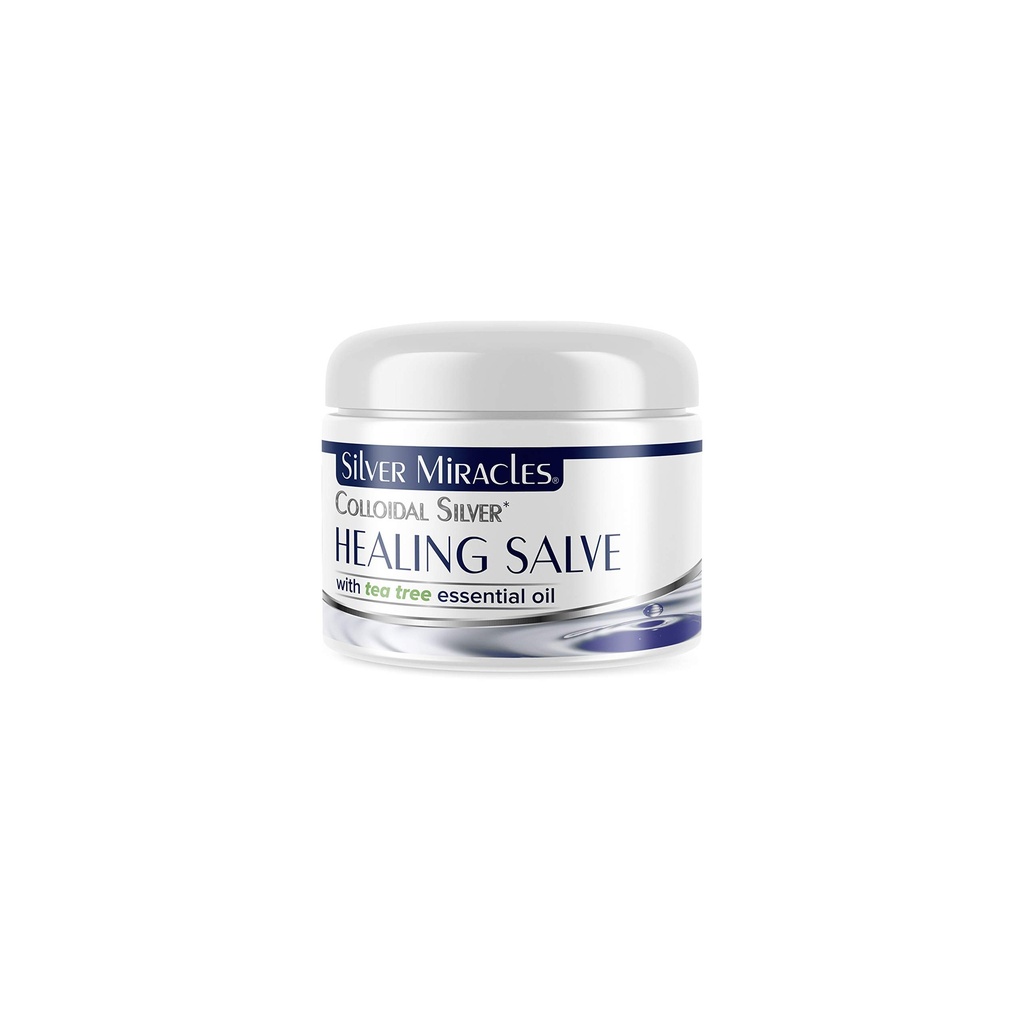 Sølv Mirakler Colloidal Silver Tea Tree Salve - bidrar til å helbrede og beskytte - 1oz