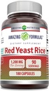 Amazing Formler Rød Yeast Rice 1200mg Per Serving kapsler Supplement | Ikke-GMO | Glutenfri | laget i USA (180 greve)