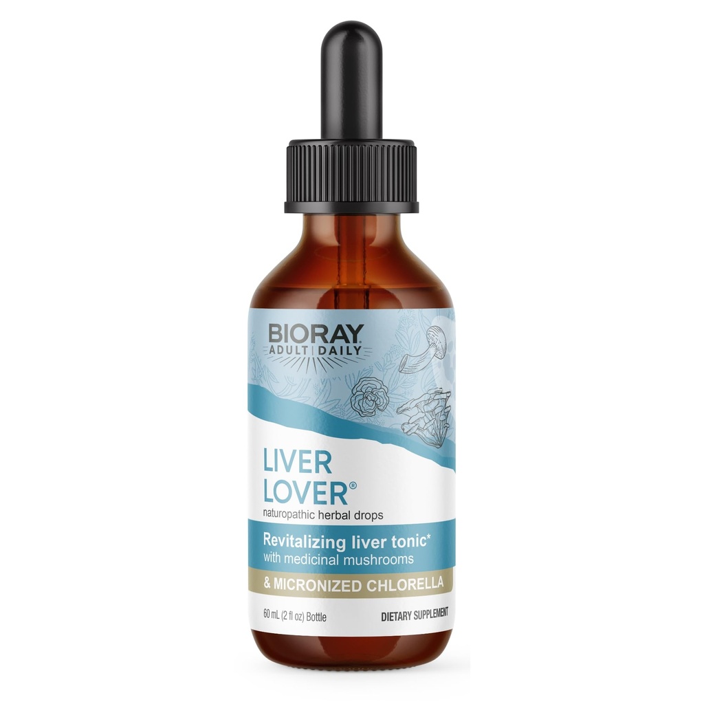 BIORAY Daily Liver Lover - 2 fl oz - Støtter Liver & Adrenals - Ikke-GMO, Vegan, Glutenfri