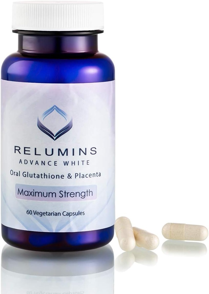 Aluminium Advanced White Glutathione Capsules - Maks styrke Supplement med ALA, Placenta, Rose HIPS & Vitamin C - Støtter collagen og ungdommelig hud, laget i USA - 60 Caps