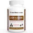 Ekte Mushrooms Lion's Mane Pet Mushroom Supplement - Kjæledyr velvære Kapsler - for Cat & Dog Supplement & Vitaminer - Støtte Mindful Rutiner - Økologiske, Vegan, Ikke-GMO, 120 greve