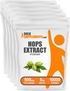 BulkSupplements.com Hops Ekstrakt pulver - Herbal Supplement, Opprinnelig fra Hops Blomster - Glutenfri, 500 mg per Serving, 1kg (2,2. lbs) (Pack of 5)