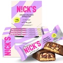 Nick's Protein Bars Sjokolade | Høy protein | Lavkalorier | Lav karbohydrat keto vennlige snacks Ingen tilsatt sukker (Multipack 12 bars x 50g) (12 greve (pakke med 1), Almond sjokolade)