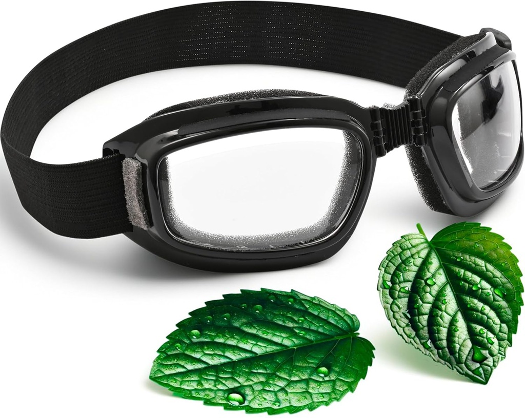 3D-tørr øye lindring glass med moistur pads og behagelig myk pus - Hydrating silikon tørr øyemasker med Hydrating Chamber Design, Universell passform for dag og natt (gjennomsiktig)