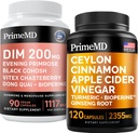 Ceylon Cinnamon (1pk) og Menopause Support (1pk) Supplement Bundle - Potent Vitaminer for hjerte, metabolisme, hormon og immunstøtte - ikke-GMO, Vegan, Glutenfri