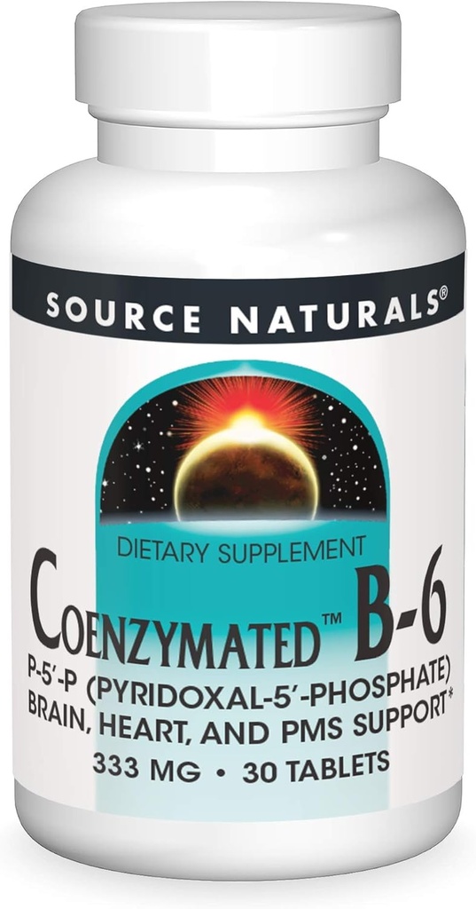 Kilde Naturals Koenzymert B-6, fremmer et sunnt nervesystem*, 333 mg - 30 tabletter