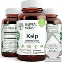 Naturlig Nutra Kelp Iodine Thyroid støtte Supplement, styrker immunsystemet, og regulerer metabolisme, Vegan Sea Kelp, Non GMO, Atlantic Sourceed Seaweed Extract, 225 mhg, 250 tabletter (Pack of 2)