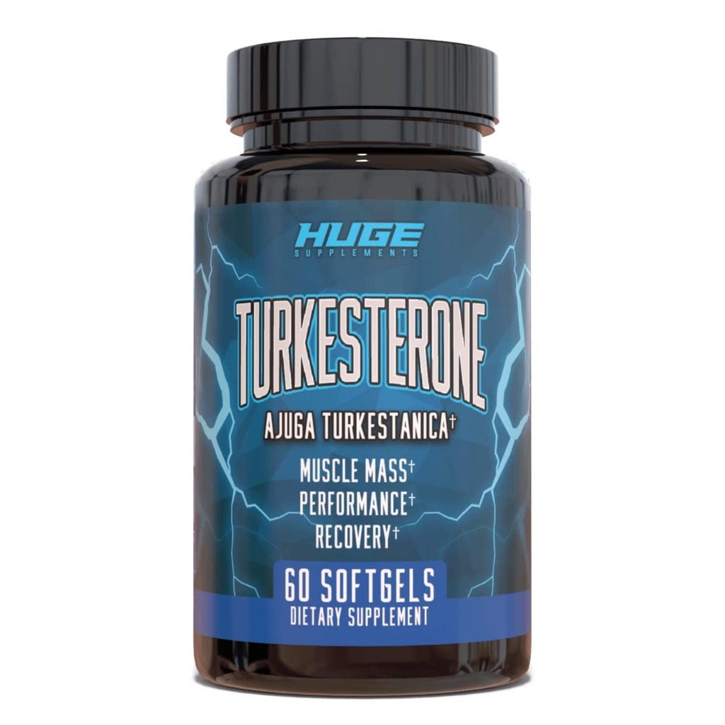Turkesteron Supplement (500mg) Ajuga Turkestanica Extract, forbedre Lean Muscle Mass, Trening ytelse, forbedre muskelgjenoppretting med vår Softgel Absorpsjon teknologi (60 Softgels)