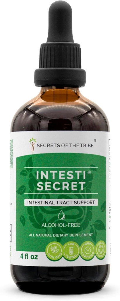 Intesti Secret alkohol-fri ekstrakt, peppermynte, Dandelion, Cloves, Ginger, Fennel frø, Lavender. Glyceritt Tinktur Intestinal Tract Support (4 fl oz)