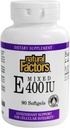 Naturlige faktorer vitamin E Blandet 400 IU, Antioksidant støtte for celleintegritet, 90 Softgels