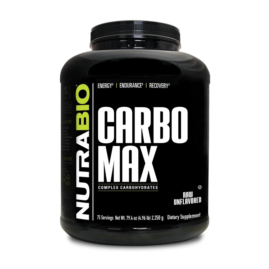NutraBio CarboMax Maltodextrin pulver - karbohydrat pulver for ubegrenset energi - Calorie Rich for muskel og vekt gevinst - Unflavored - 5 pund, 75 serveringer