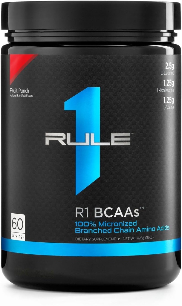 Rule én R1 Bcaa 60 servering frukt punch, 444 gram