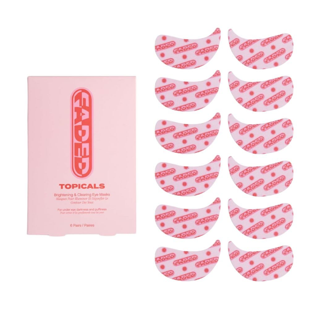 Topicals Faded Brightening Under Øyemasker | Revitaliserende lapper til Depuff, Hydrate og Illuminat | Diminishes Mørke sirkler og fine linjer | laget med Kojic Acid, Koffein & Niacinamide