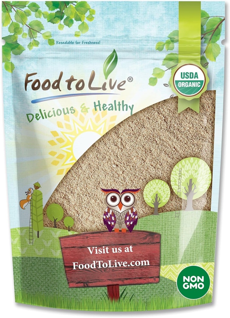Mat å leve organisk Ashwagandha Root Powder, 12 Ounces - Ikke-GMO, Finely Ground Indisk Ginseng, Pure, Raw, Vegansk. Lett å blande. Adaptogen urt.