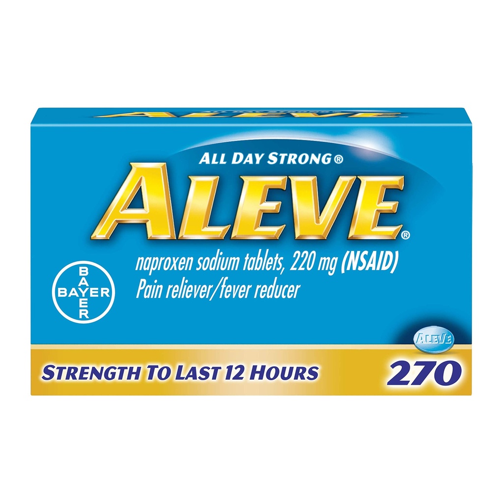Aleve Caplets, Naproxen Natrium 220 mg (NSAID), smertefri/fever Reduser, #1 Ortopedic Surgeon Anbefalt, 270 Count