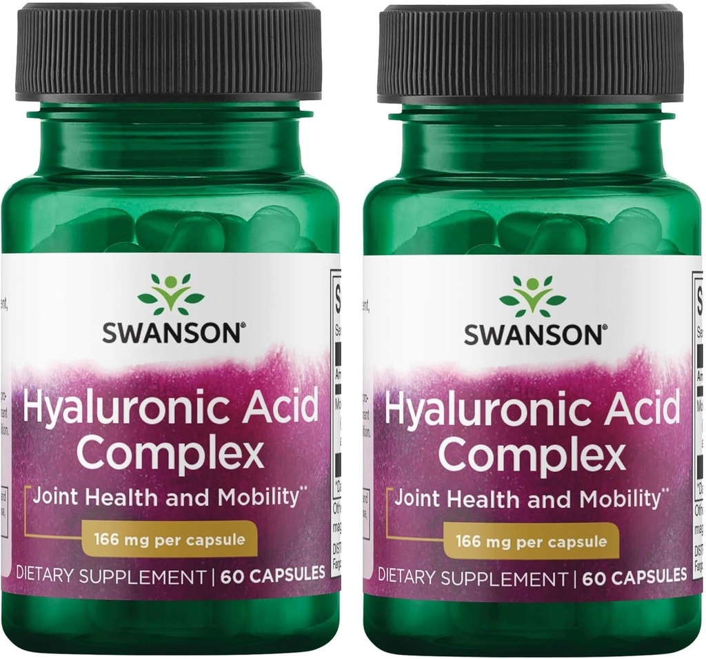 Swanson Hyaluronsyre kompleks 166 mg 60 Caps (2 pakke)