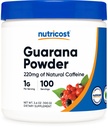 Nutricost Guarana Extract pulver 100 gram per flaske - Naturlig brasiliansk Herbal Koffein Energizer Supplement