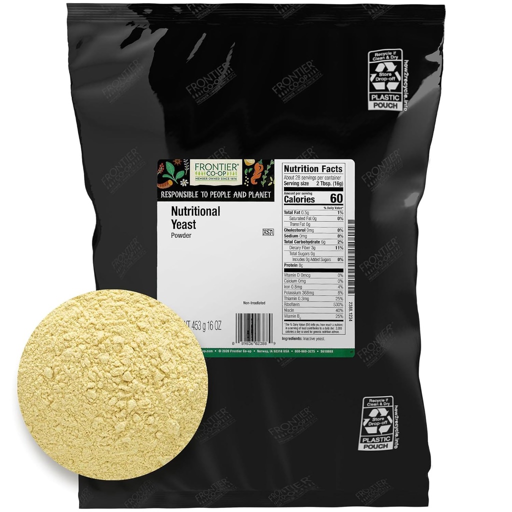 Frontier Co-op pulver ernæringsmessig yeast 1lb