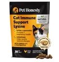 Cat Immune Support Lysine - Allergi Relief & Immune Health Supplement for katter med L-Lysine, Colostrum, Quercetin & Omega-3 - Soothes Sneezing, Runny Nese & Kylling Hud Chicken, (30-dagers forsyning)