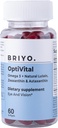 Briyo Optivital Eye Health Supplement med lutein, Zeaxanthin, Astaxanthin og Omega 3 - Støtter visuelt klarhet, skjermutmattelse Relief og langvarig retinal helse - en om dagen, 60 Softgels