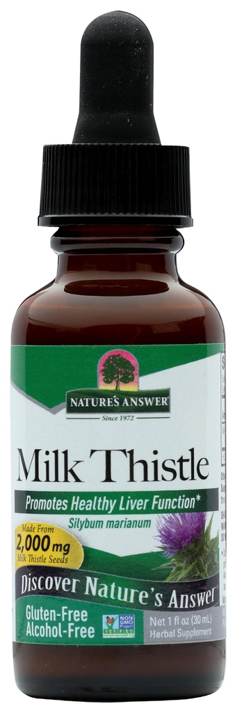 Naturens svar Melk Thistle Extract | Fremmer sunn leverfunksjon | rengjøring og detox Supplement | Ikke-GMO, Kosher Certified & Glutenfri 1oz