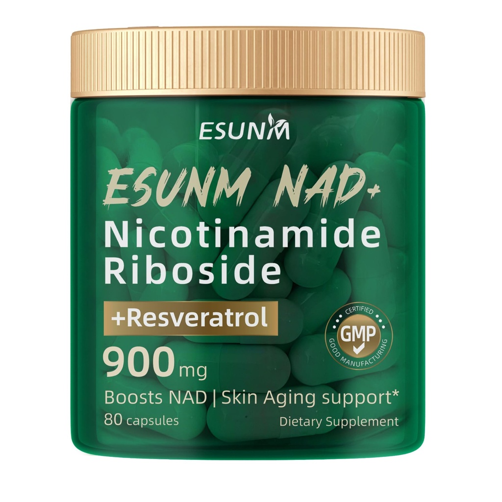 Nikotinamid Riboside 900mg, NMNH Supplement Resveratrol Næringstilskudd, Supplement for anti-aldring, energi, fokus - 80 kapsler
